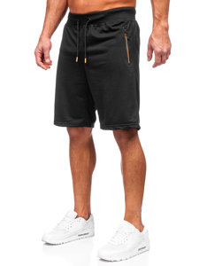 Pantaloncini di tuta da uomo neri Bolf 8K295