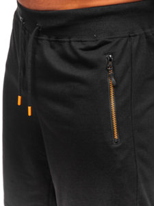 Pantaloncini di tuta da uomo neri Bolf 8K295