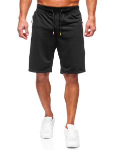 Pantaloncini di tuta da uomo neri Bolf 8K295