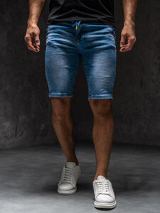 Pantaloncini in denim da uomo azzurro Bolf TF184A1