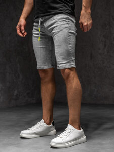 Pantaloncini in denim da uomo grigio Bolf TF235A1