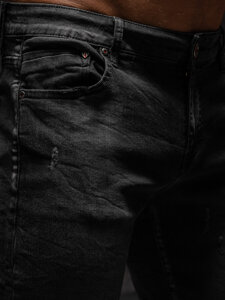 Pantaloncini in denim da uomo nero Bolf TF194A1