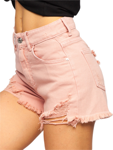 Pantaloncini in jeans da donna rosa Bolf A63