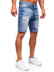 Pantaloncini in jeans da uomo azzurro Bolf 0367