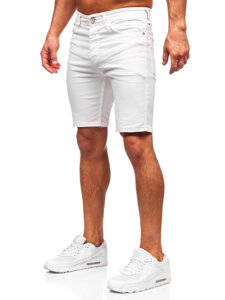 Pantaloncini in jeans da uomo bianco Bolf 0341