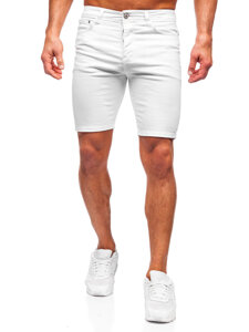 Pantaloncini in jeans da uomo bianco Bolf 0362