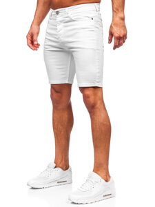 Pantaloncini in jeans da uomo bianco Bolf 0362