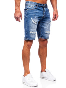 Pantaloncini in jeans da uomo blu Bolf RJ952