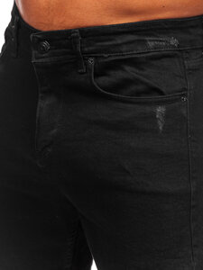 Pantaloncini in jeans da uomo nero Bolf 0628