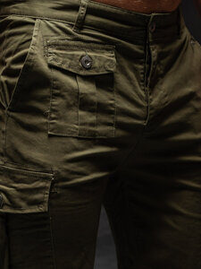 Pantaloncini in tessuto cargo da uomo khaki Bolf MP0188MVA1