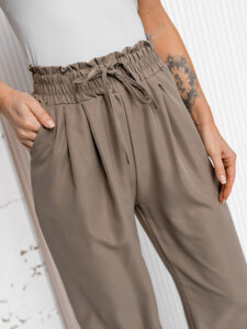 Pantaloni ampi da donna beige Bolf W7865