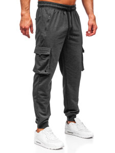 Pantaloni cargo da tuta jogger da uomo antracite Bolf JX6360