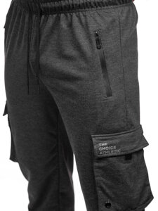 Pantaloni cargo da tuta jogger da uomo antracite Bolf JX6360