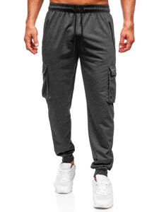 Pantaloni cargo da tuta jogger da uomo antracite Bolf JX6360