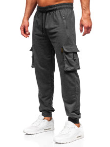 Pantaloni cargo da tuta jogger da uomo antracite Bolf JX6363