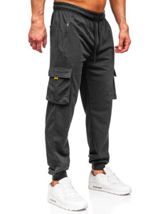 Pantaloni cargo da tuta jogger da uomo grafite Bolf JX6359