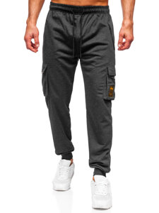 Pantaloni cargo da tuta jogger da uomo grafite Bolf JX6359