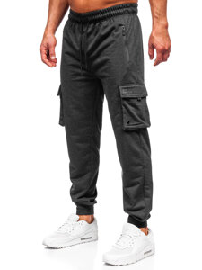 Pantaloni cargo da tuta jogger da uomo grafite Bolf JX6360