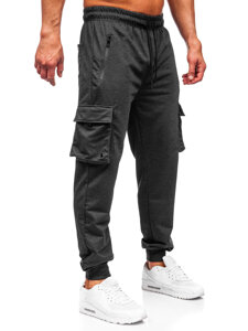 Pantaloni cargo da tuta jogger da uomo grafite Bolf JX6360