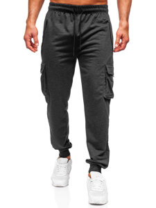 Pantaloni cargo da tuta jogger da uomo grafite Bolf JX6360