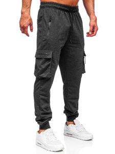 Pantaloni cargo da tuta jogger da uomo grafite Bolf JX6362