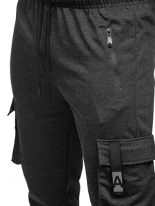 Pantaloni cargo da tuta jogger da uomo grafite Bolf JX6362