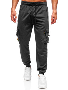 Pantaloni cargo da tuta jogger da uomo grafite Bolf JX6363