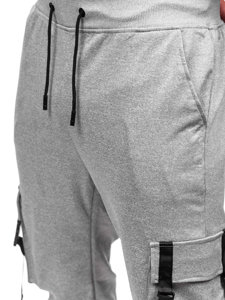 Pantaloni cargo da tuta jogger da uomo grigio Bolf 8K1117