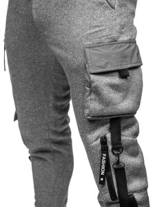 Pantaloni cargo da tuta jogger da uomo grigio Bolf HSS020