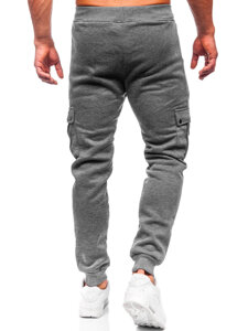 Pantaloni cargo da tuta jogger da uomo grigio Bolf HY-809