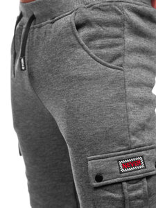 Pantaloni cargo da tuta jogger da uomo grigio Bolf HY-809