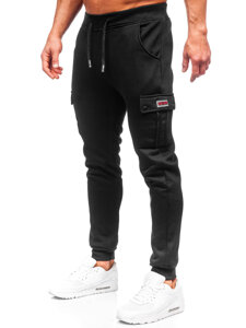 Pantaloni cargo da tuta jogger da uomo nero Bolf HY-809