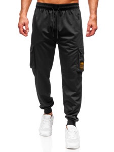 Pantaloni cargo da tuta jogger da uomo nero Bolf JX6359