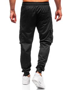 Pantaloni cargo da tuta jogger da uomo nero Bolf JX6360