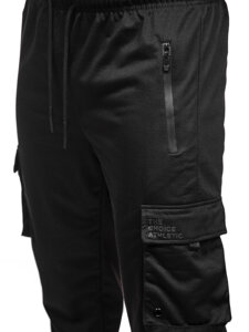 Pantaloni cargo da tuta jogger da uomo nero Bolf JX6360