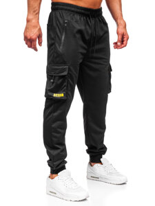 Pantaloni cargo da tuta jogger da uomo nero Bolf JX6363