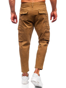 Pantaloni cargo in tessuto da uomo marrone Bolf 77323