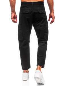 Pantaloni cargo in tessuto da uomo nero Bolf 77323