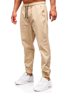 Pantaloni cargo jogger da uomo beige Bolf 001