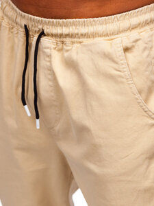 Pantaloni cargo jogger da uomo beige Bolf 001