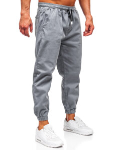 Pantaloni cargo jogger da uomo grigio Bolf 001