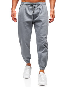 Pantaloni cargo jogger da uomo grigio Bolf 001