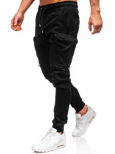 Pantaloni cargo jogger da uomo nero Bolf 0475