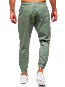 Pantaloni cargo jogger da uomo verde Bolf 001