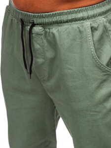 Pantaloni cargo jogger da uomo verde Bolf 001