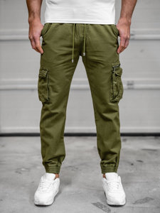 Pantaloni cargo tipo jogger da uomo khaki Bolf MP0181MVA