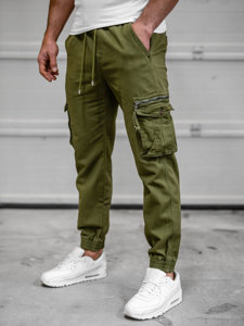 Pantaloni cargo tipo jogger da uomo khaki Bolf MP0181MVA