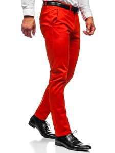 Pantaloni chino da uomo arancioni scuri Bolf 1143