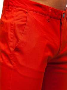 Pantaloni chino da uomo arancioni scuri Bolf 1143