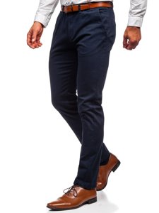 Pantaloni chino da uomo blu scuri Bolf 1143